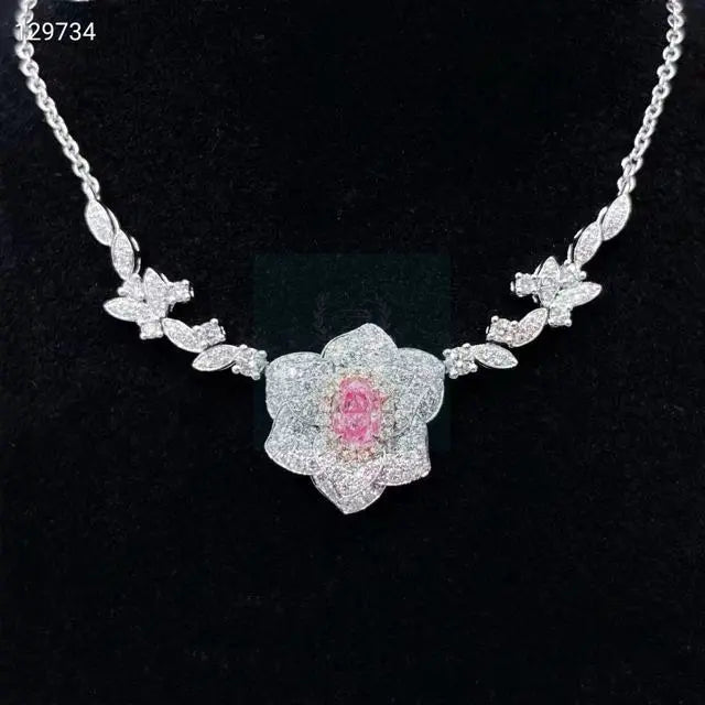 Camellia Pink Diamond Necklace  Uniquely You Online