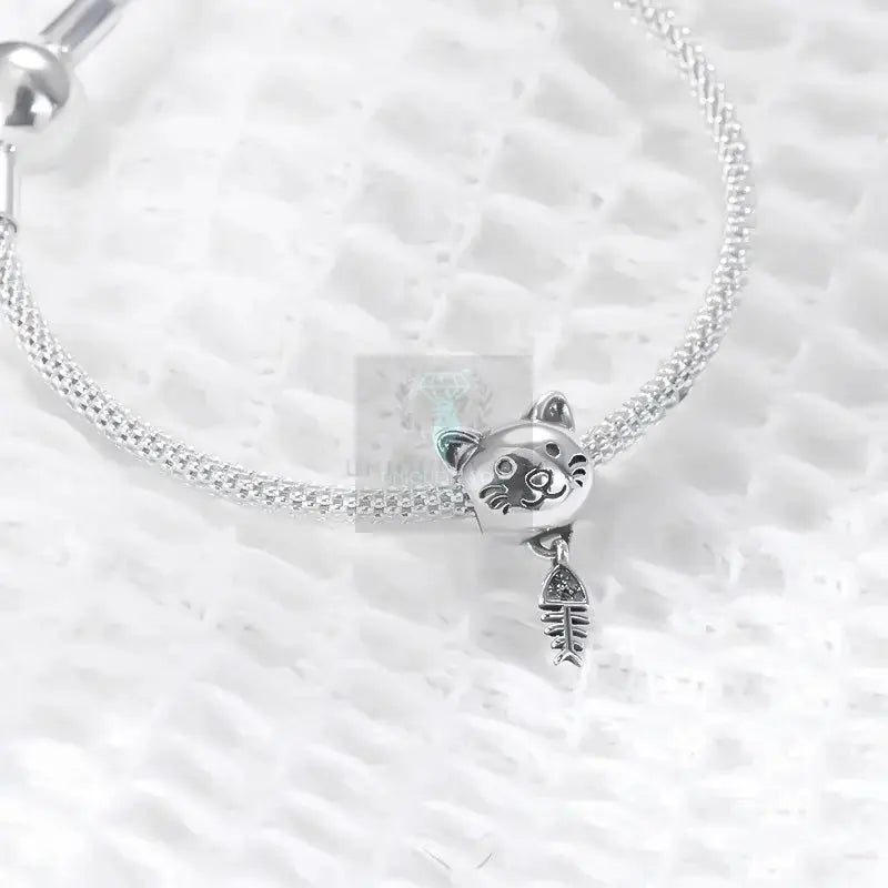 Cat and Fishbone Charm - Uniquely You Online