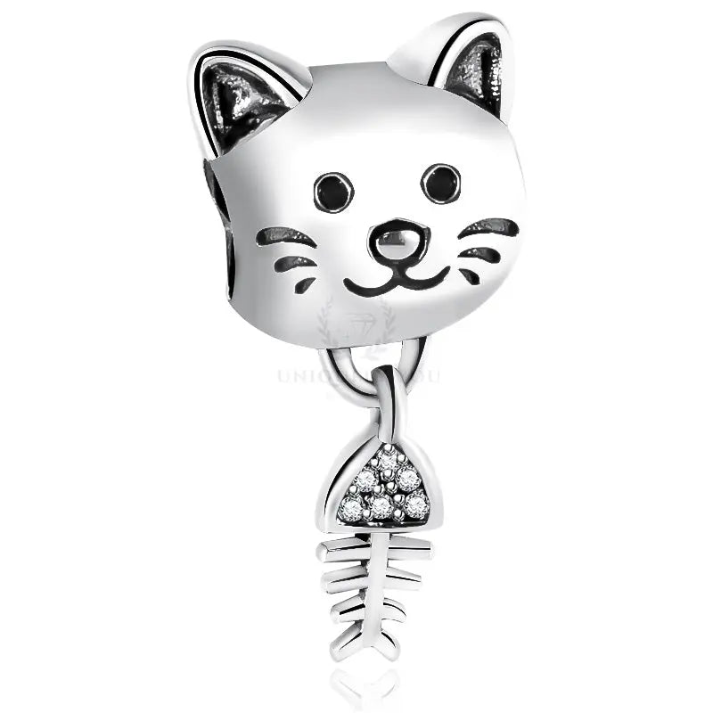 Cat and Fishbone Charm - Uniquely You Online