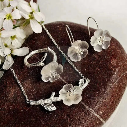 Cherry Flower in the Rain Jewelry Set - Uniquely You Online