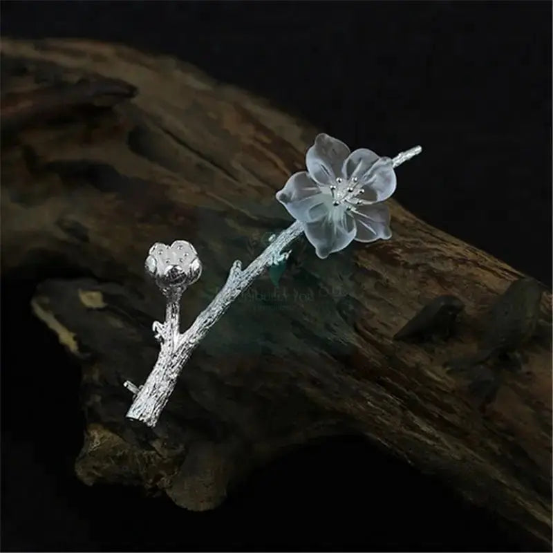 Cherry Sakura Crystal Flower Brooch - Uniquely You Online