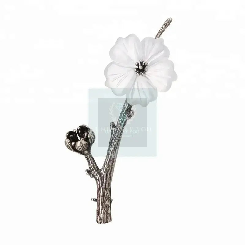 Cherry Sakura Crystal Flower Brooch - Uniquely You Online