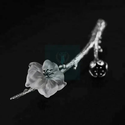 Cherry Sakura Crystal Flower Brooch - Uniquely You Online