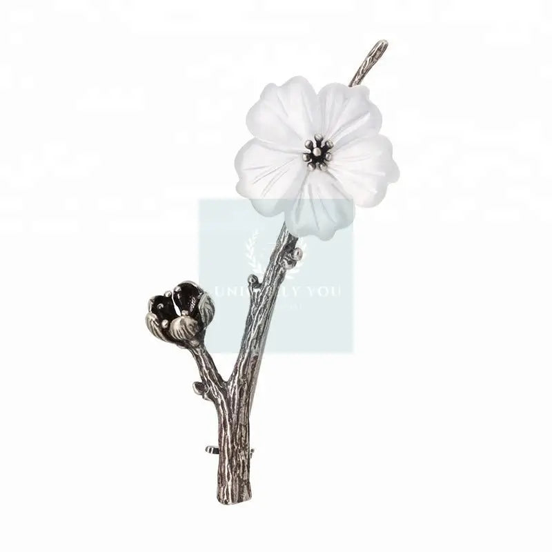 Cherry Sakura Crystal Flower Brooch - Uniquely You Online
