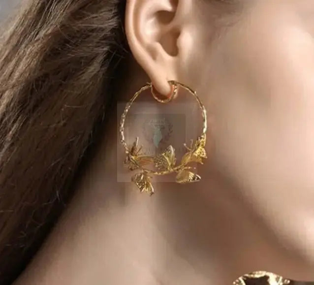 Circle Butterfly Earrings - Uniquely You Online