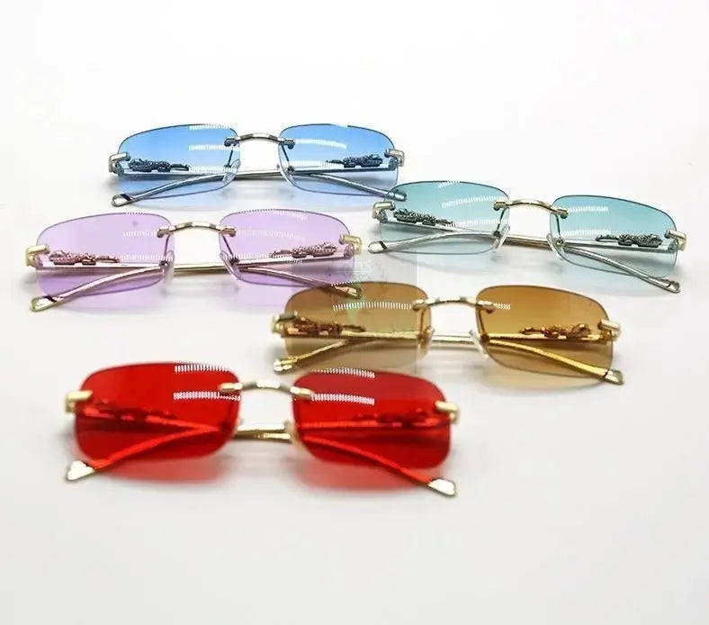 Classic Frameless Square Leopard Sunglasses - Uniquely You Online