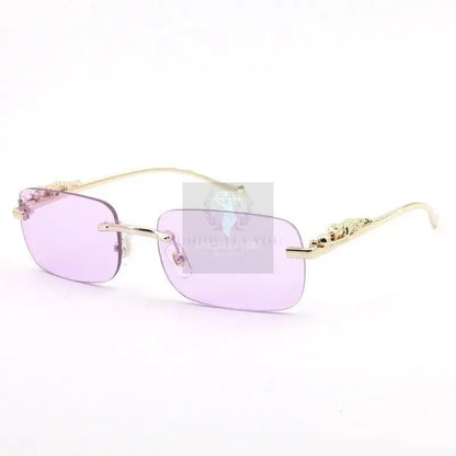 Classic Frameless Square Leopard Sunglasses - Uniquely You Online