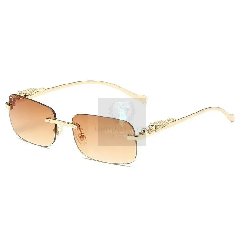 Classic Frameless Square Leopard Sunglasses - Uniquely You Online