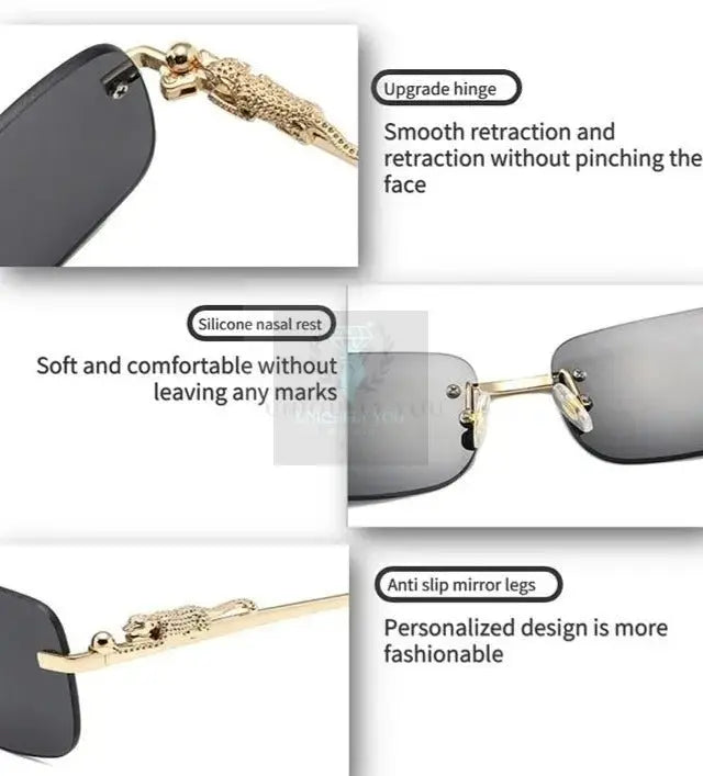 Classic Frameless Square Leopard Sunglasses - Uniquely You Online