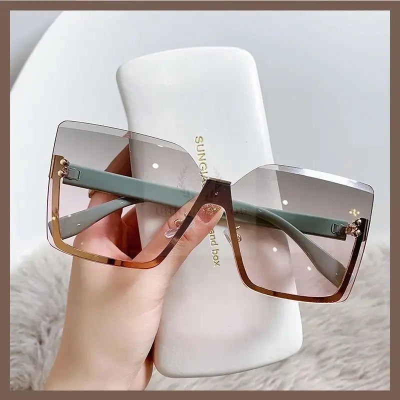 Classy Lady Oversized Rimless Shades - Uniquely You Online