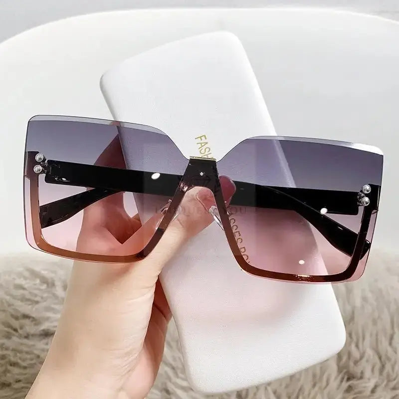 Classy Lady Oversized Rimless Shades - Uniquely You Online