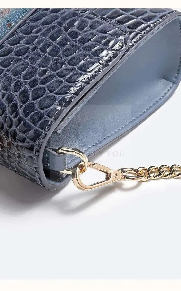 Crocodile Flower Leather Handbag - Uniquely You Online