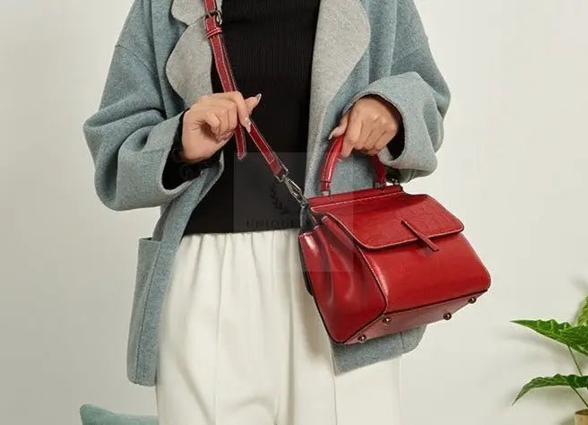 Crocodile Pattern Leather Handbag - Uniquely You Online