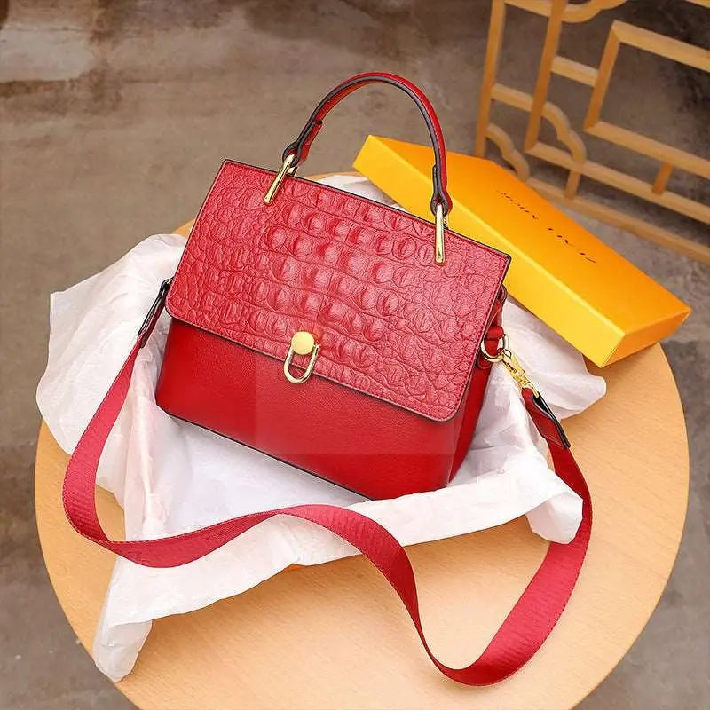 Crocodile Print Flap Bag - Uniquely You Online