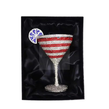 Crystal American Flag Martini Novelty Bag  Uniquely You Online