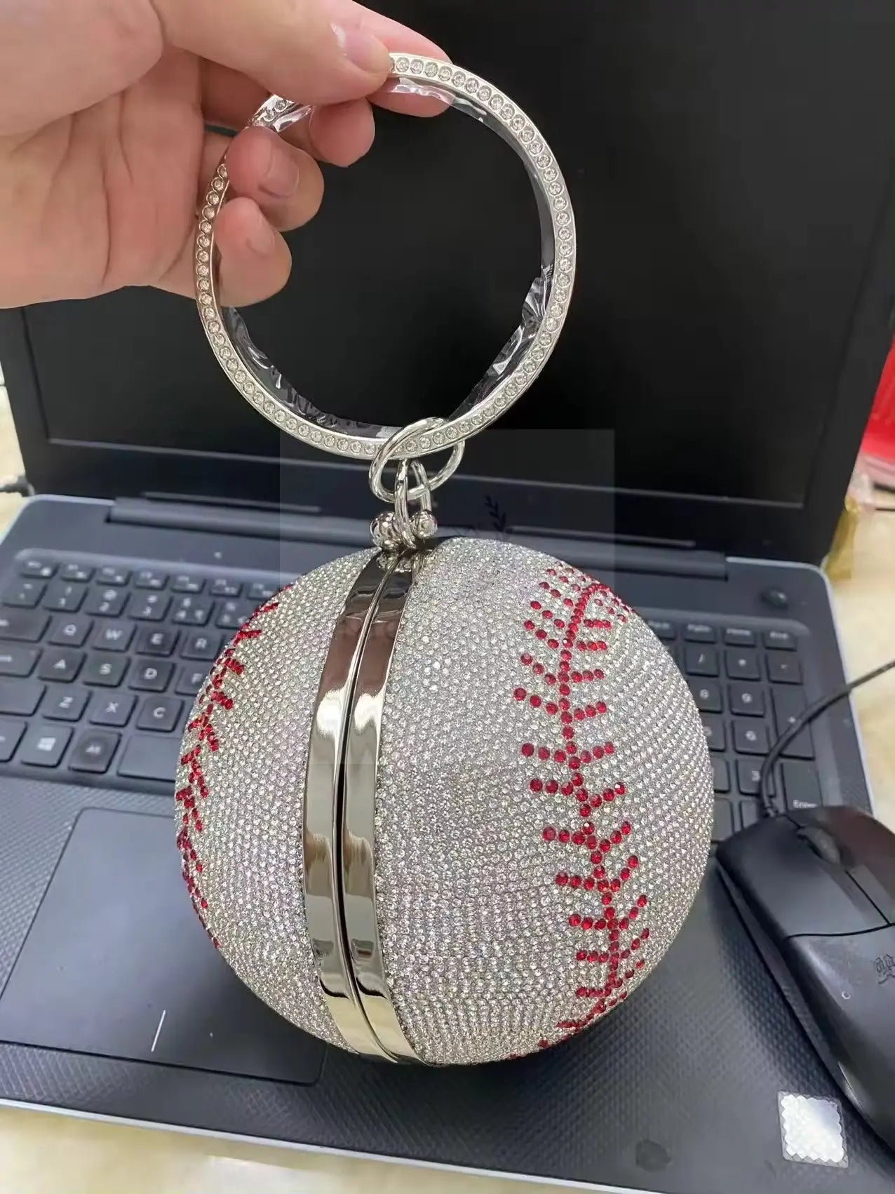 Crystal Baseball Novelty Clutch  Uniquely You Online