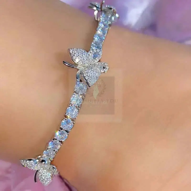 Crystal Butterfly Anklet - Uniquely You Online