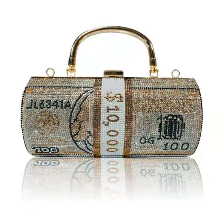 Crystal Cylinder Money Bag