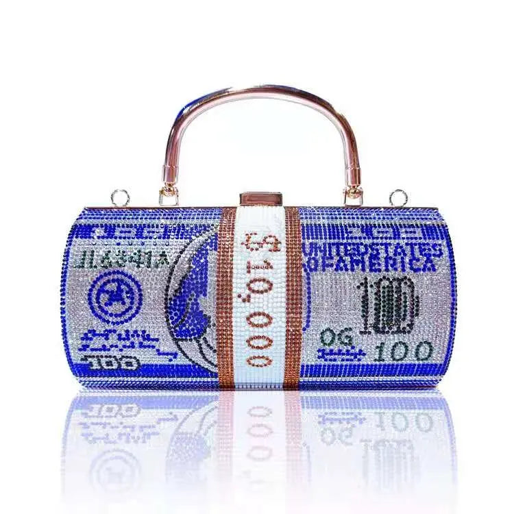 Crystal Cylinder Money Bag