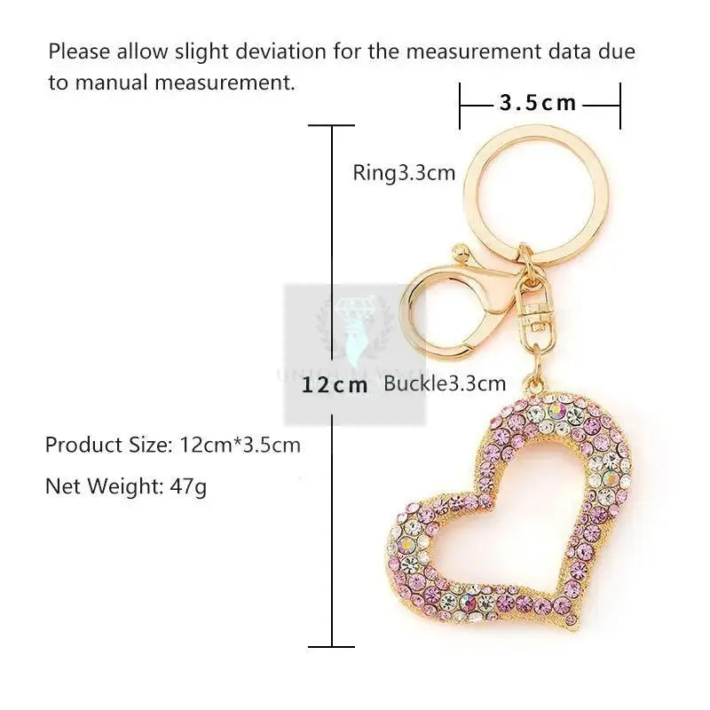 Crystal Heart Bag Charm - Uniquely You Online