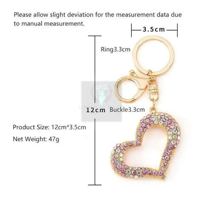 Crystal Heart Bag Charm - Uniquely You Online