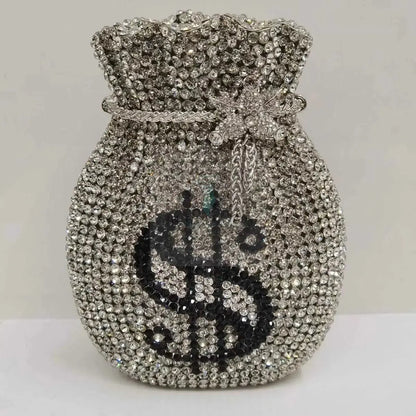 Crystal Money Bag Clutch - Uniquely You Online