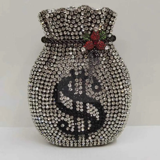 Crystal Money Bag Clutch - Uniquely You Online