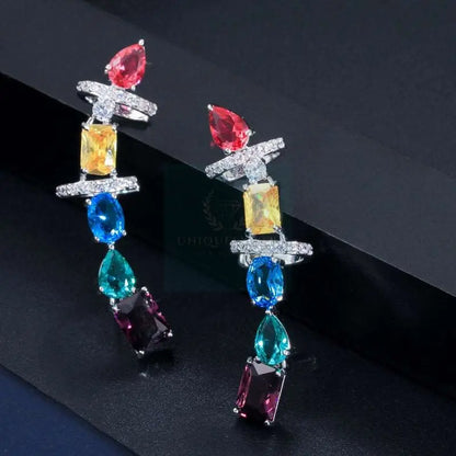 Crystal Multicolor Chunky Ear Cuff Stud - Uniquely You Online