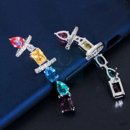 Crystal Multicolor Chunky Ear Cuff Stud - Uniquely You Online