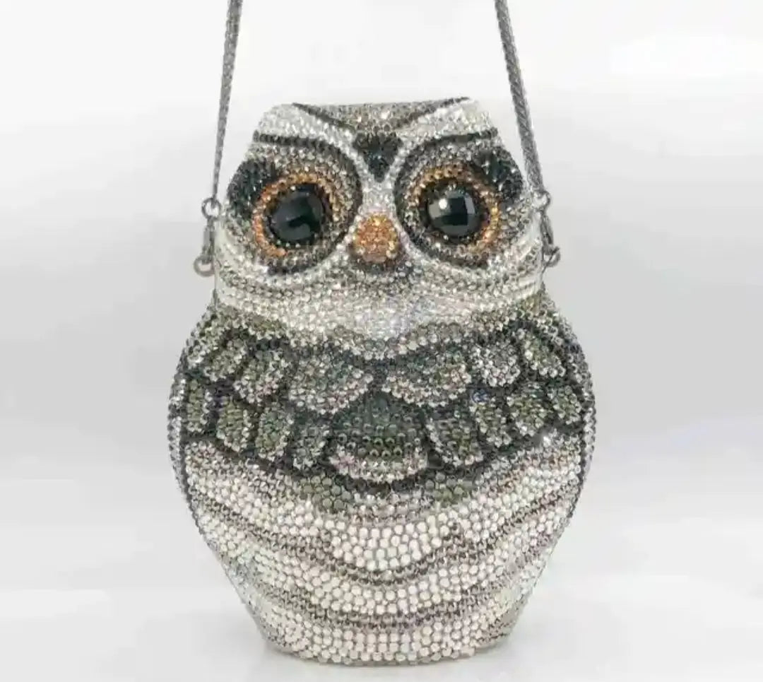 Crystal Owl Perched Novelty Bag  Uniquely You Online