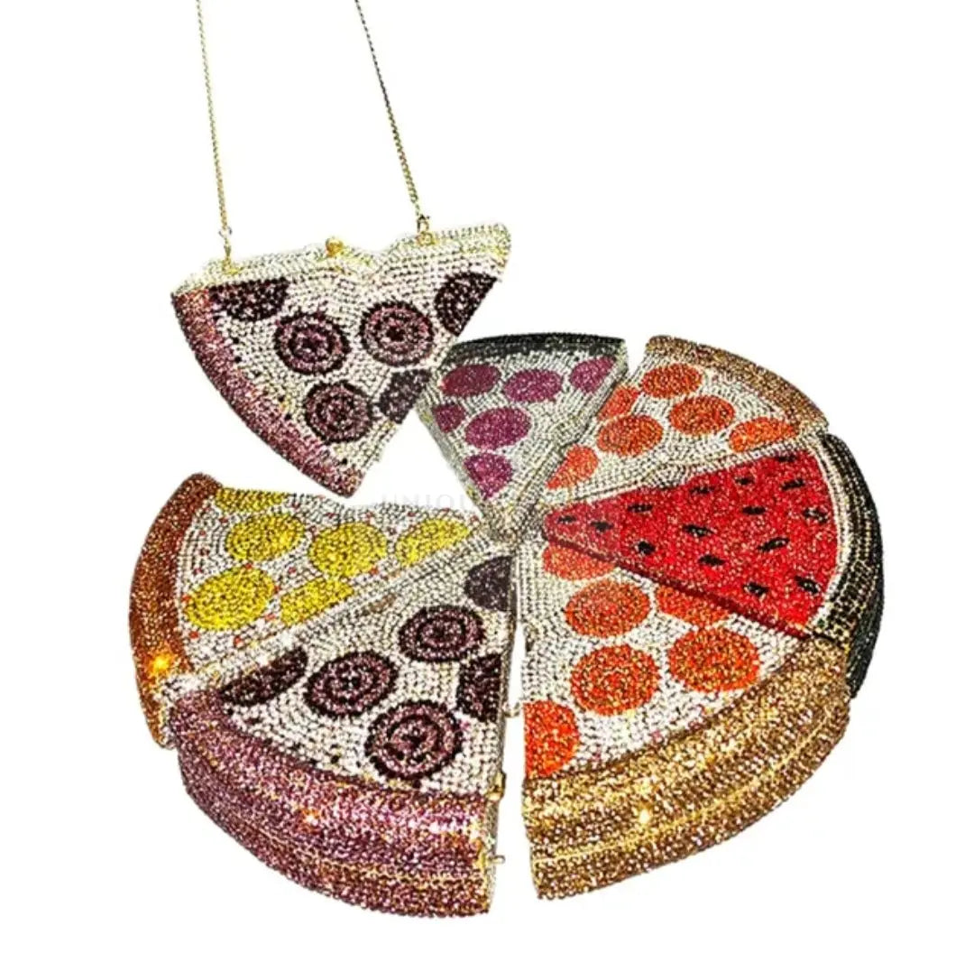 Crystal Pizza Slice Novelty Bag  Uniquely You Online