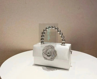 Crystal Satin Rose Box Bag  Uniquely You Online