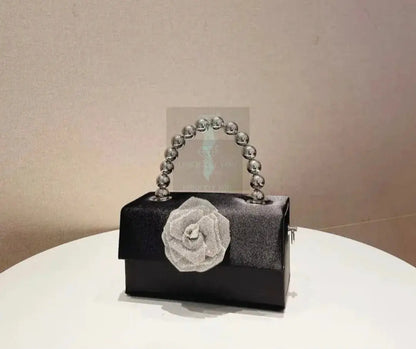 Crystal Satin Rose Box Bag  Uniquely You Online