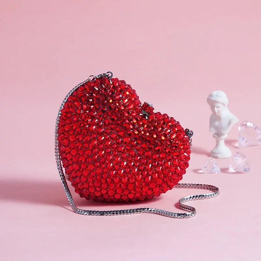 Crystal Spiked Heart Novelty Bag - Uniquely You Online