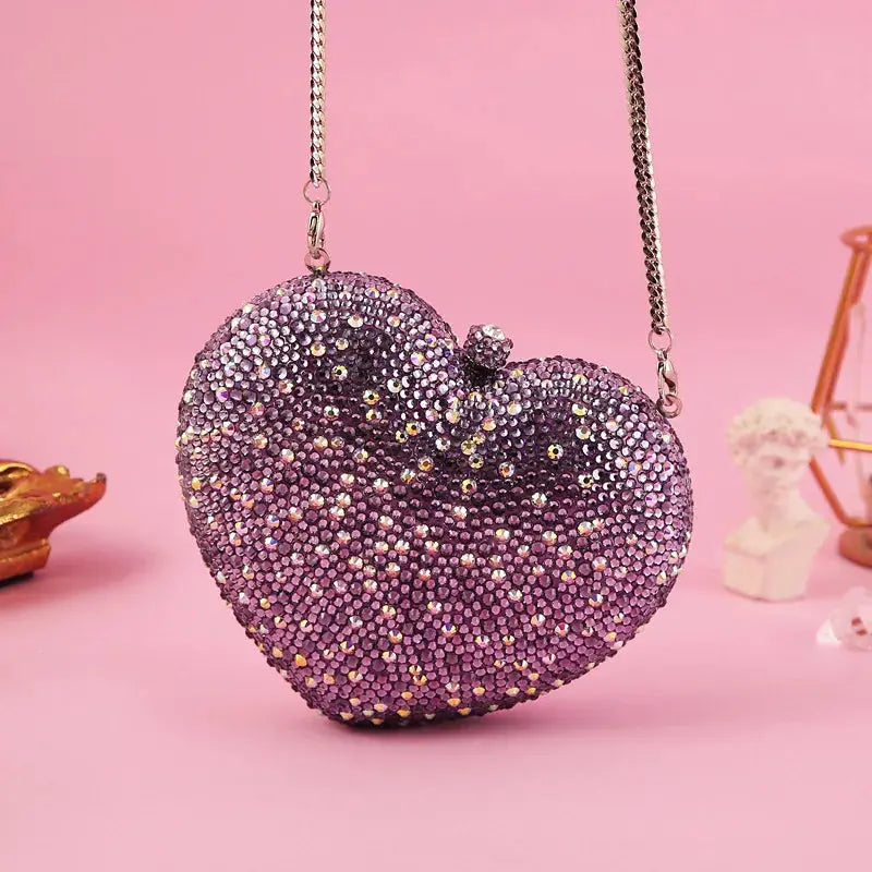 Crystal Spiked Heart Novelty Bag - Uniquely You Online