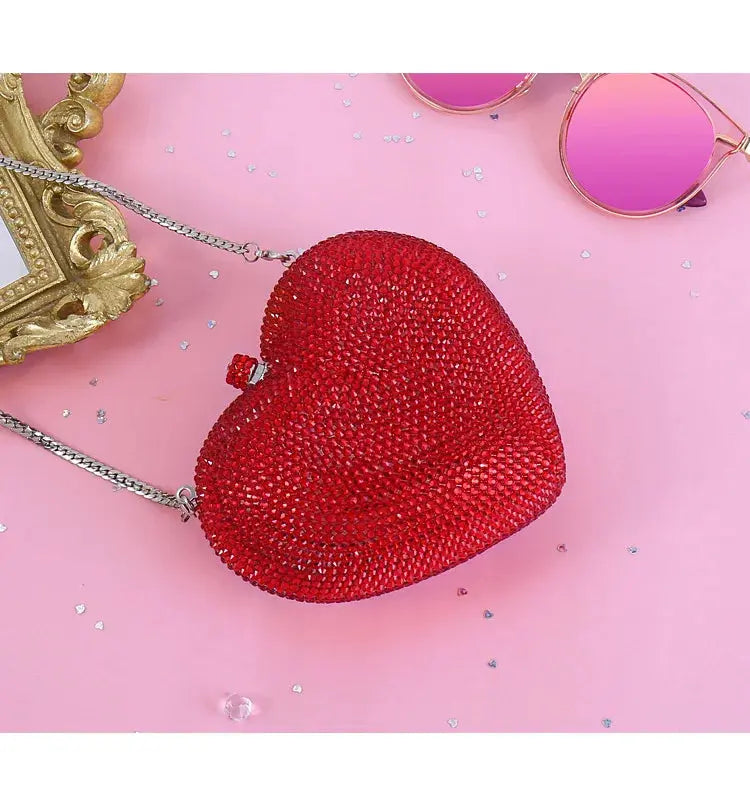 Crystal Spiked Heart Novelty Bag - Uniquely You Online