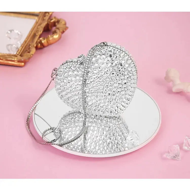 Crystal Spiked Heart Novelty Bag - Uniquely You Online