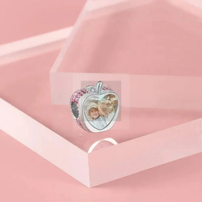 Custom Crystal Apple Photo Charm - Uniquely You Online