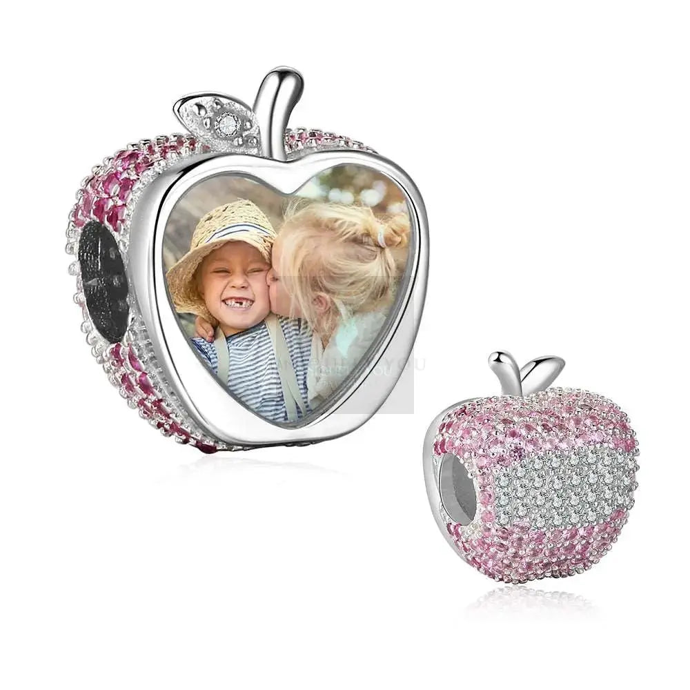 Custom Crystal Apple Photo Charm - Uniquely You Online