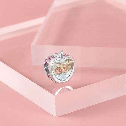 Custom Crystal Apple Photo Charm - Uniquely You Online