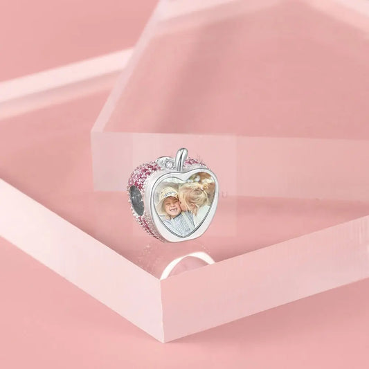 Custom Crystal Apple Photo Charm - Uniquely You Online