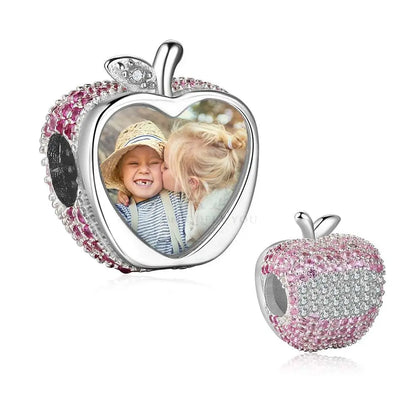 Custom Crystal Apple Photo Charm - Uniquely You Online