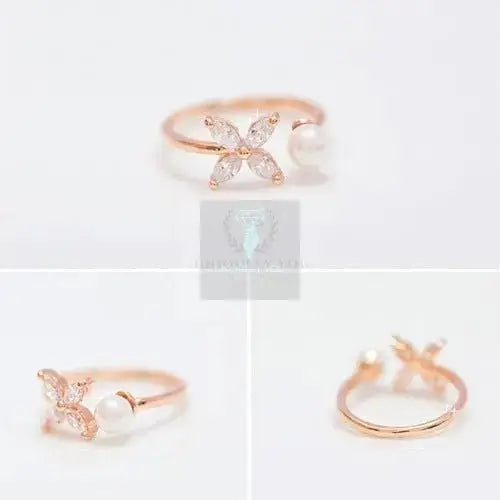 Delicate Pearl Flower Ring - Uniquely You Online