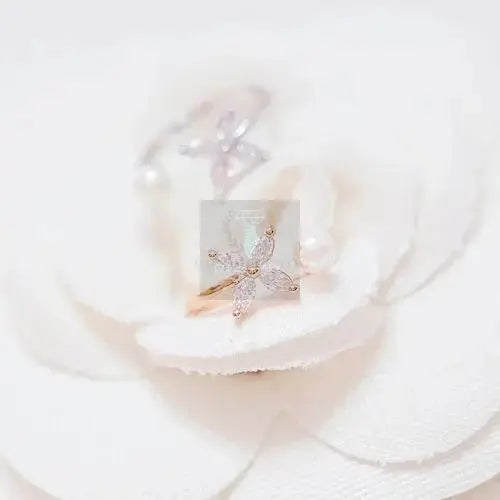 Delicate Pearl Flower Ring - Uniquely You Online