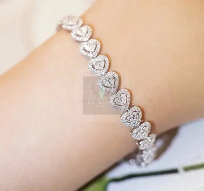 Diamond Heart Link Bracelet - Uniquely You Online