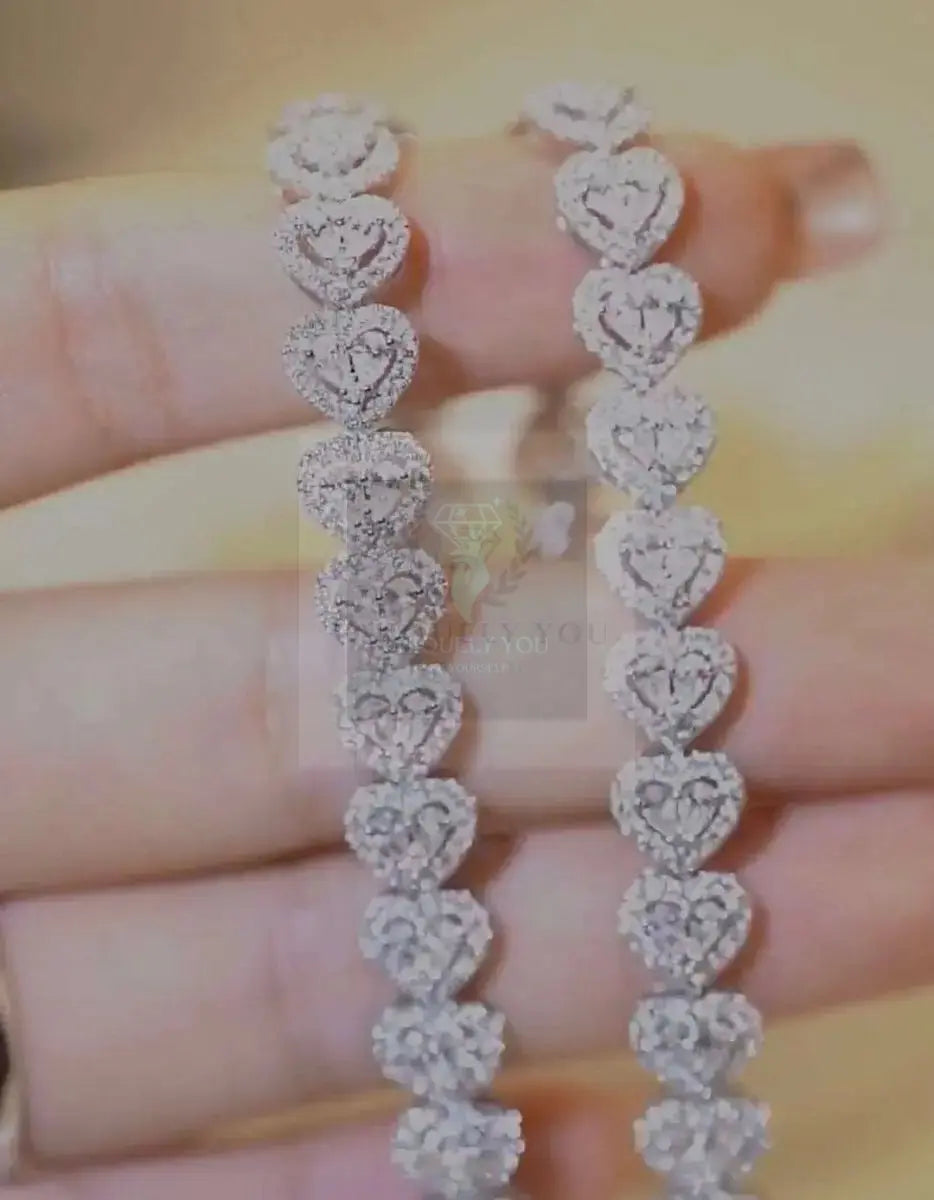 Diamond Heart Link Bracelet - Uniquely You Online