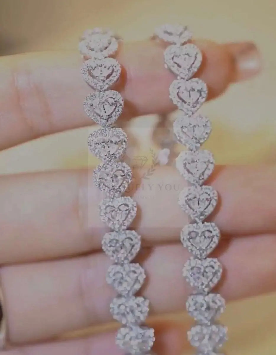 Diamond Heart Link Bracelet - Uniquely You Online