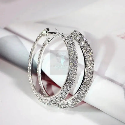 Double Row Crystal Hoop Earrings (variety) - Uniquely You Online