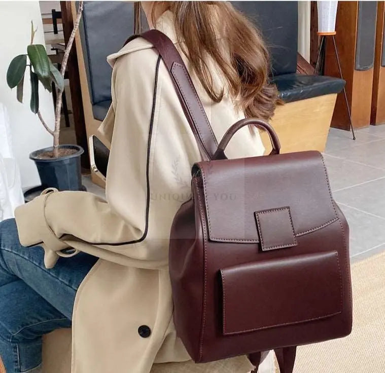 Duo Leather Backpack - Uniquely You Online