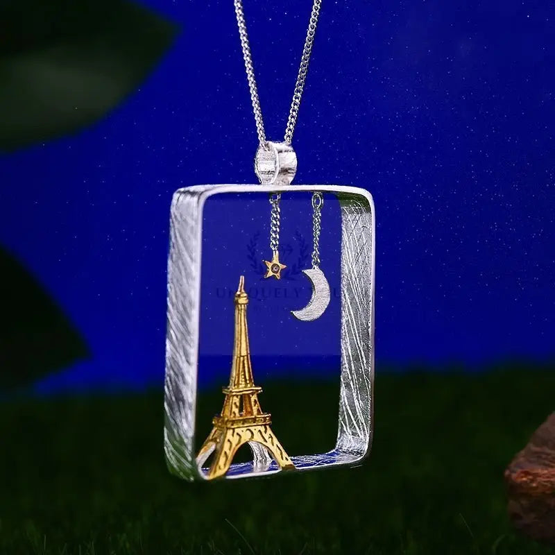 Eiffel Tower Frame Pendant - Uniquely You Online